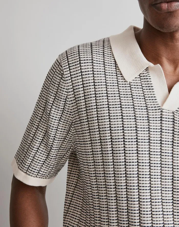 Men Shirts Madewell JohnnyCollar ShortSleeve Sweater Polo