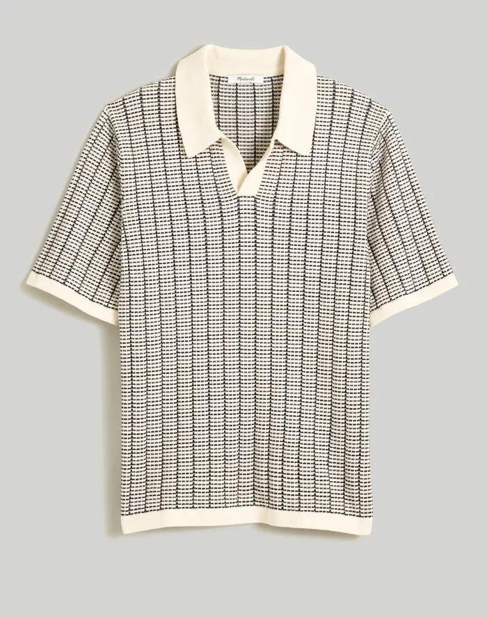 Men Shirts Madewell JohnnyCollar ShortSleeve Sweater Polo