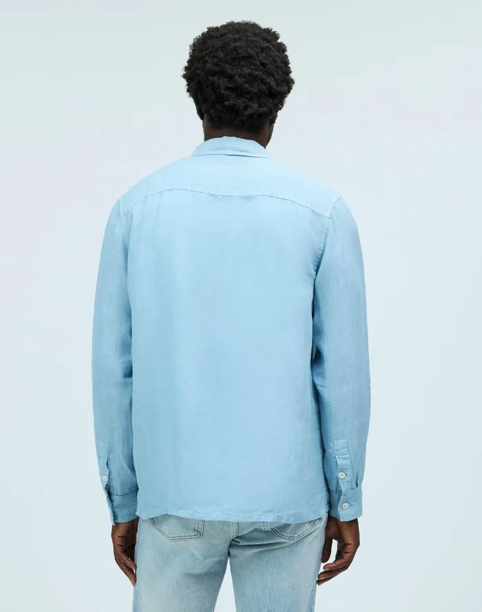 Men Shirts Madewell Linen LongSleeve ButtonUp Shirt