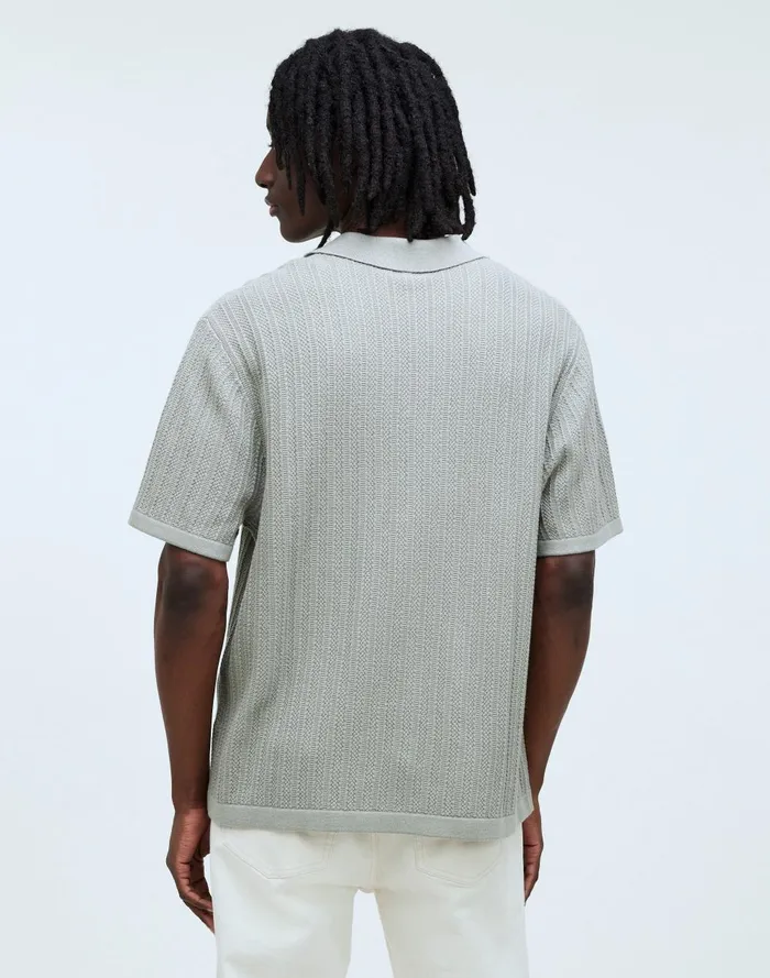 Men Shirts Madewell TexturedStitch Sweater Polo Shirt