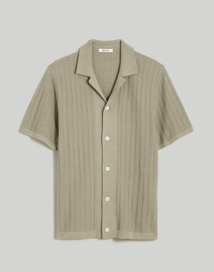 Men Shirts Madewell TexturedStitch Sweater Polo Shirt