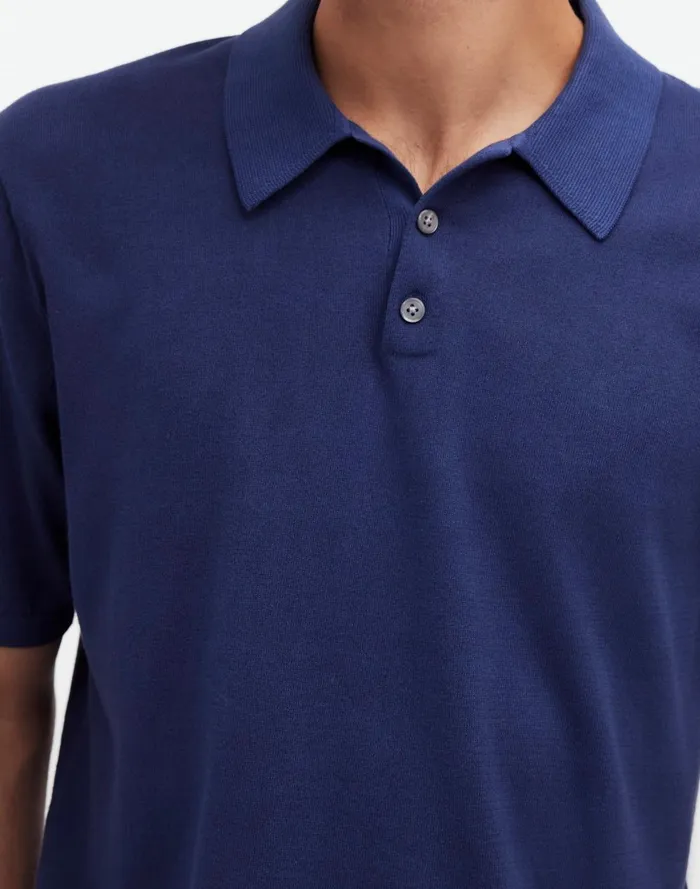 Men Shirts Madewell ThreeButton Sweater Polo Shirt In Garment Dye