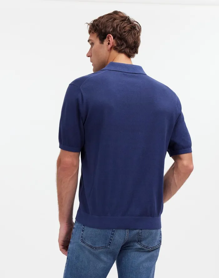 Men Shirts Madewell ThreeButton Sweater Polo Shirt In Garment Dye