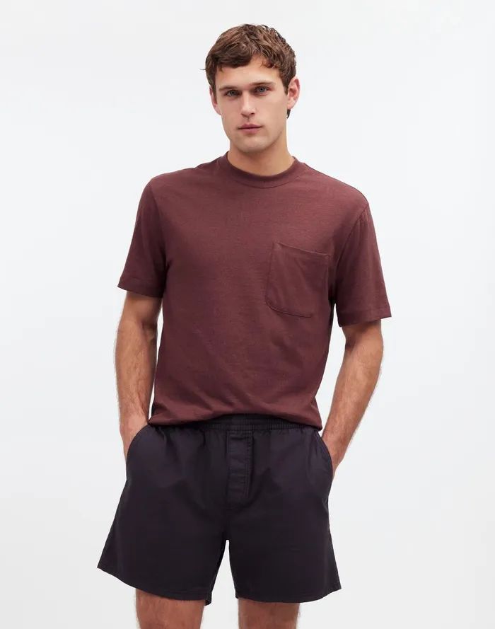 Men Shorts Madewell CottonHemp Blend Everywear Shorts