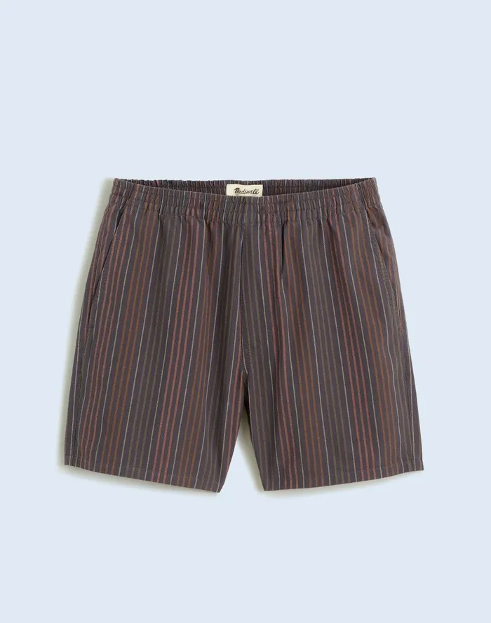 Men Shorts Madewell Everywear Shorts In Stripe Seersucker