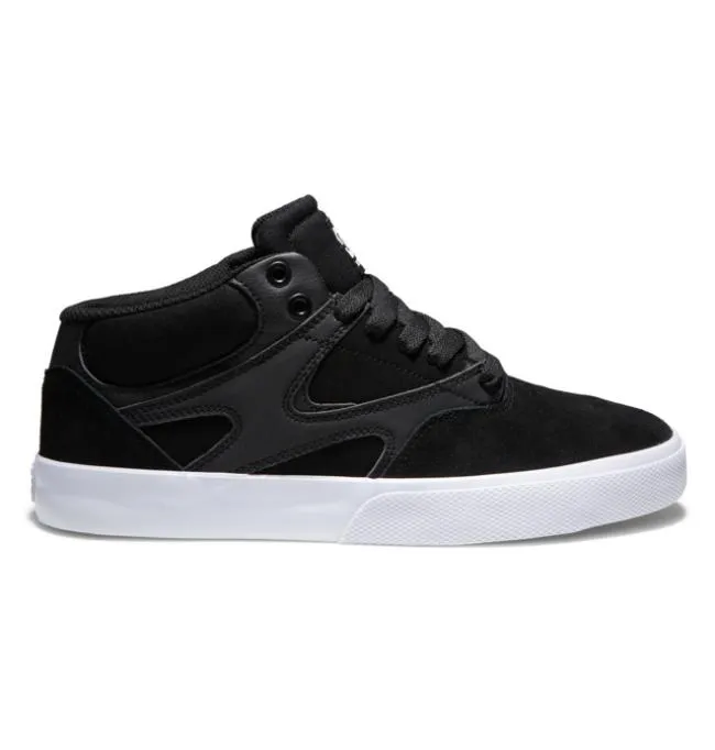 Men Skate DC Men039s Kalis Vulc MID MidTop Shoes BlackBlackWhite