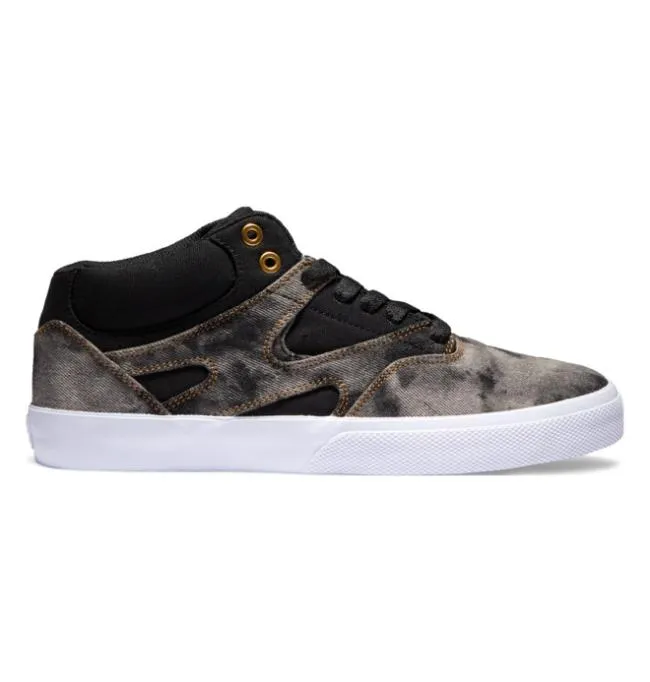 Men Skate DC Men039s Kalis Vulc MID MidTop Shoes Black Denim