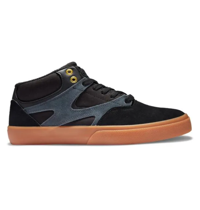 Men Skate DC Men039s Kalis Vulc MidTop Skate Shoes BlackGum