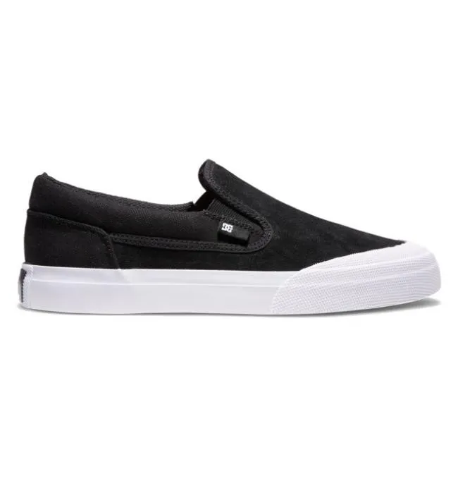 Men Skate DC Men039s Manual RT SlipOn Skate Shoes BlackBlackWhite