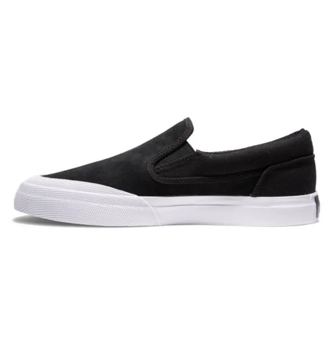 Men Skate DC Men039s Manual RT SlipOn Skate Shoes BlackBlackWhite Men Skate DC Men039s Manual RT SlipOn Skate Shoes BlackBlackWhite