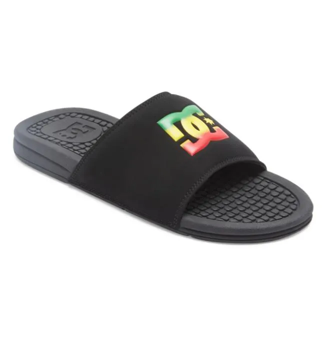 Men Slides DC Men039s Bolsa Slides BlackBlackRed