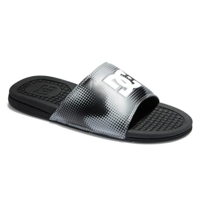 Men Slides DC Men039s Bolsa Slides BlackGreyWhite