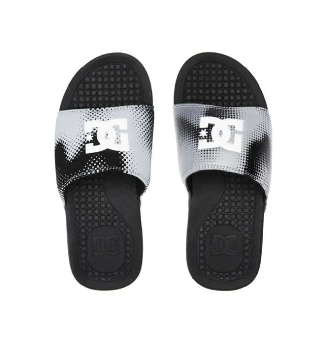 Men Slides DC Men039s Bolsa Slides BlackGreyWhite Men Slides DC Men039s Bolsa Slides BlackGreyWhite