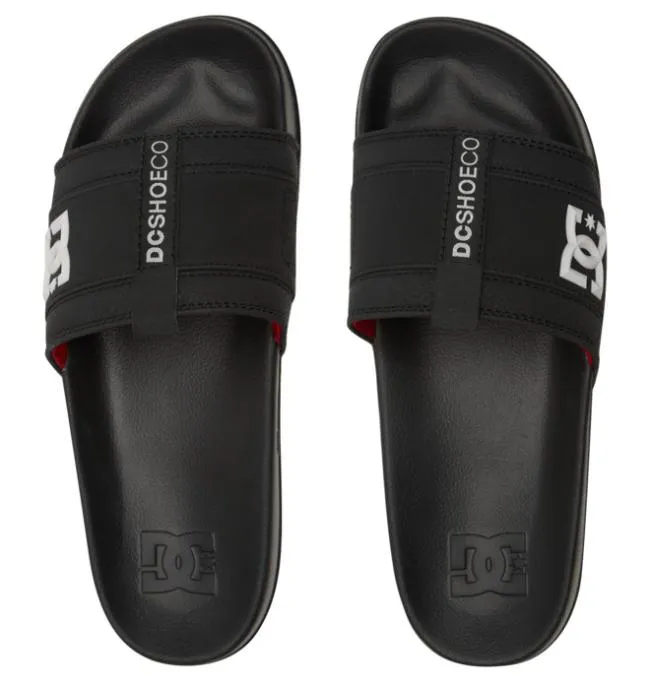 Men Slides DC Men039s Lynx Slides BlackGreyRed