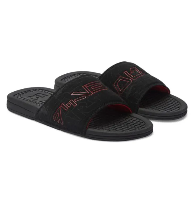 Men Slides DC Men039s Star Warstrade DC Bolsa Basic Sandal BlackBlackRed