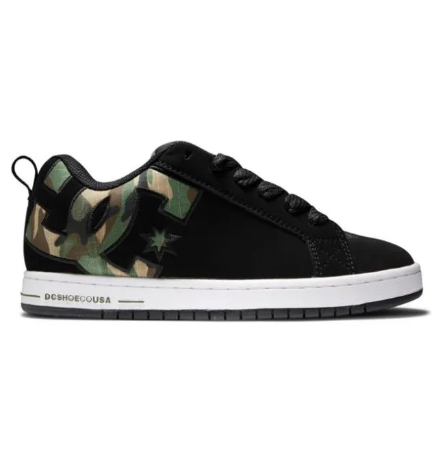 Men Sneakers DC Men039s Court Graffik Shoes Black Camouflage