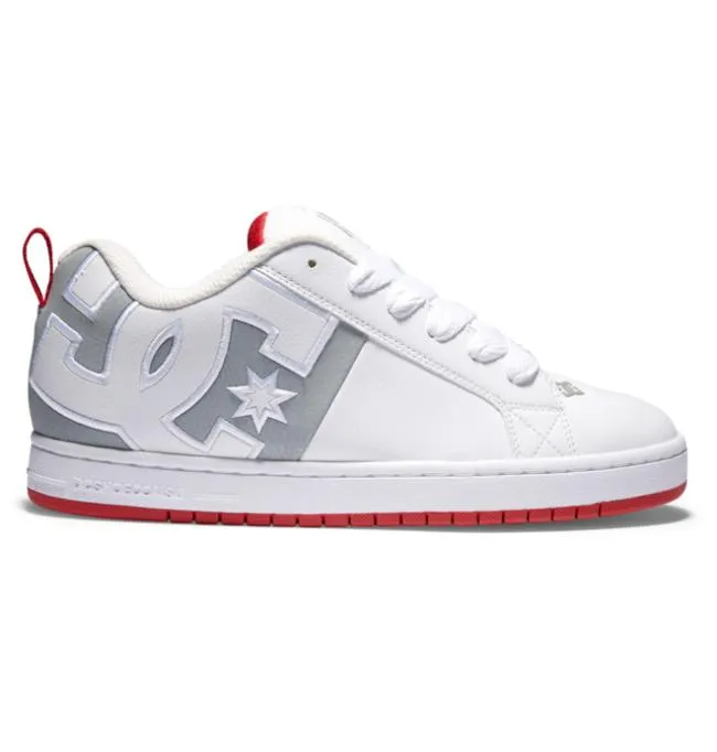 Men Sneakers DC Men039s Court Graffik Shoes WhiteGreyRed