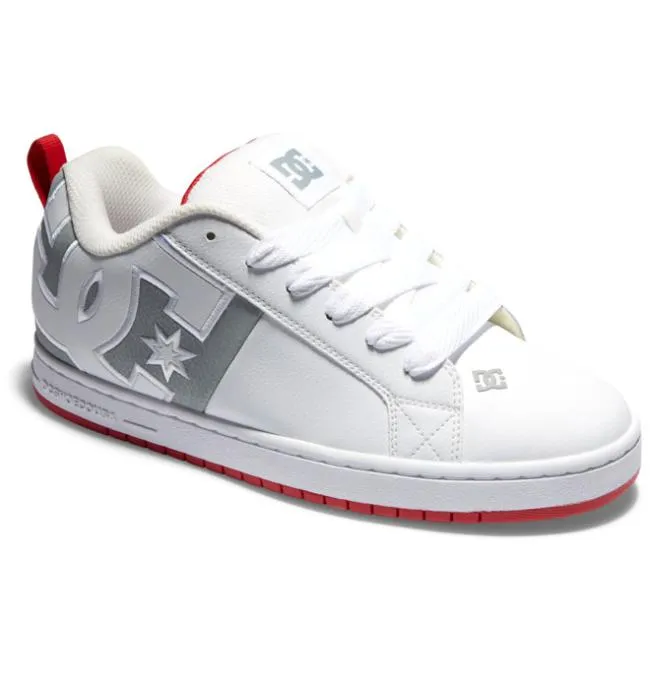 Men Sneakers DC Men039s Court Graffik Shoes WhiteGreyRed Men Sneakers DC Men039s Court Graffik Shoes WhiteGreyRed