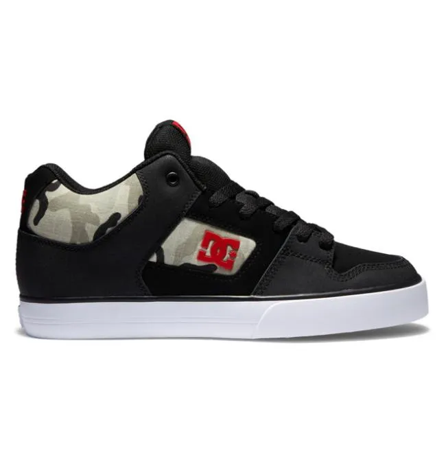 Men Sneakers DC Men039s Pure MID MidTop Shoes Astro Camo Black