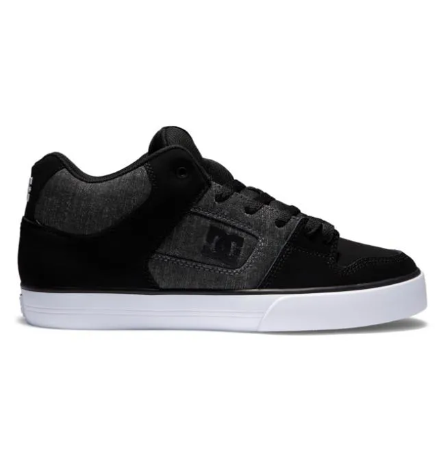 Men Sneakers DC Men039s Pure MID MidTop Shoes BlackArmor