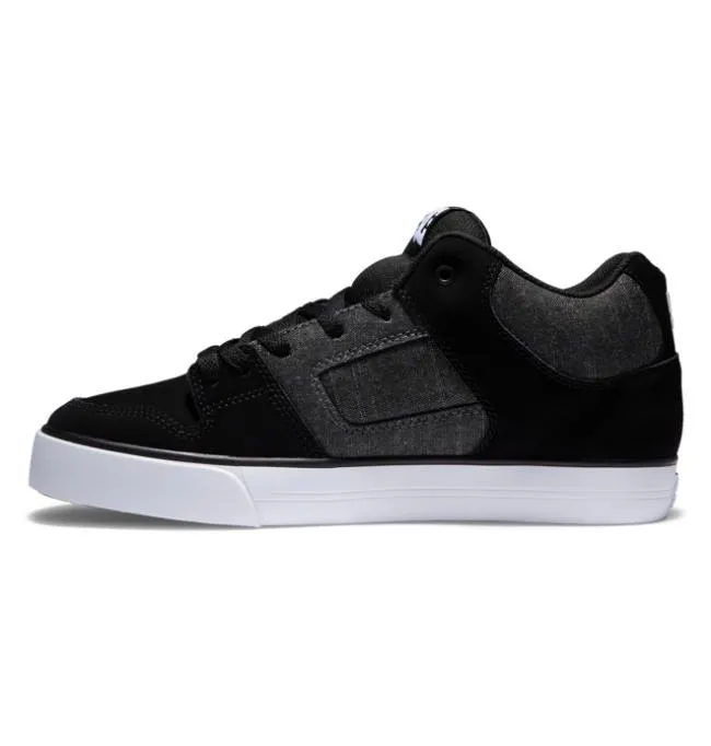 Men Sneakers DC Men039s Pure MID MidTop Shoes BlackArmor Men Sneakers DC Men039s Pure MID MidTop Shoes BlackArmor