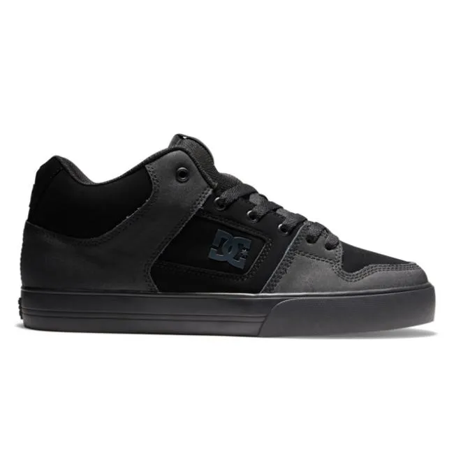 Men Sneakers DC Men039s Pure MID MidTop Shoes BlackBlackGum