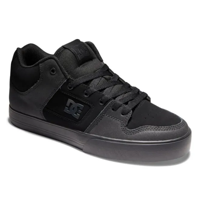 Men Sneakers DC Men039s Pure MID MidTop Shoes BlackBlackGum Men Sneakers DC Men039s Pure MID MidTop Shoes BlackBlackGum