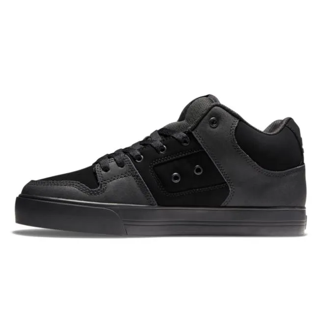 Men Sneakers DC Men039s Pure MID MidTop Shoes BlackBlackGum Men Sneakers DC Men039s Pure MID MidTop Shoes BlackBlackGum