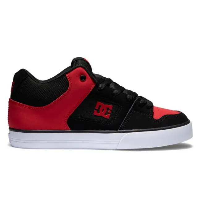 Men Sneakers DC Men039s Pure MID MidTop Shoes BlackRed