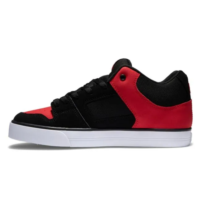 Men Sneakers DC Men039s Pure MID MidTop Shoes BlackRed Men Sneakers DC Men039s Pure MID MidTop Shoes BlackRed
