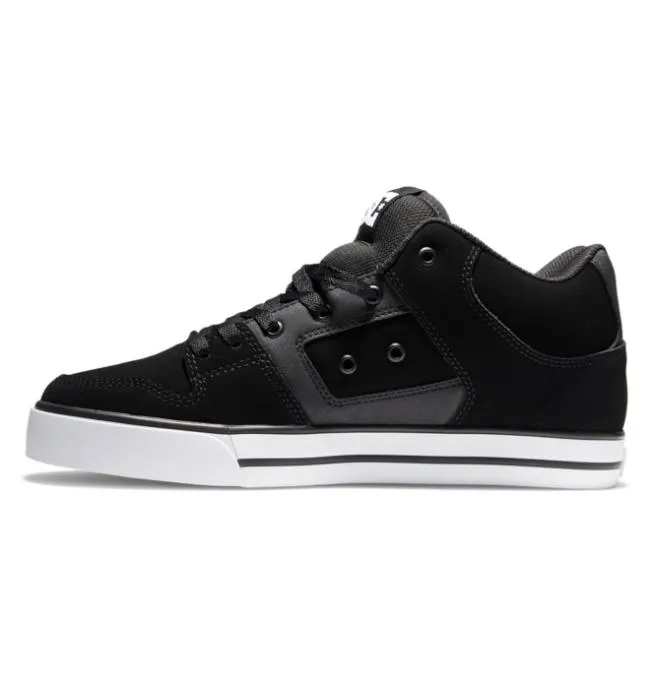 Men Sneakers DC Men039s Pure MID MidTop Shoes BlackWhite Men Sneakers DC Men039s Pure MID MidTop Shoes BlackWhite