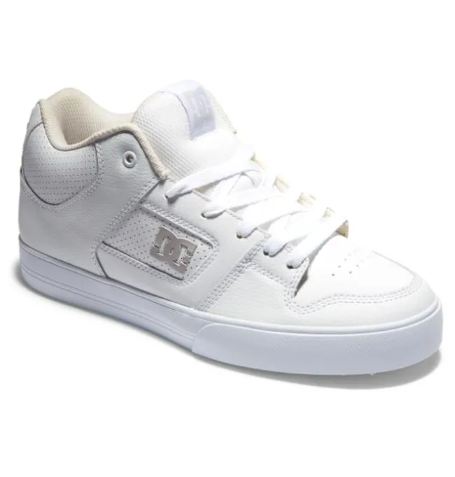 Men Sneakers DC Men039s Pure MID MidTop Shoes WhiteGrey Men Sneakers DC Men039s Pure MID MidTop Shoes WhiteGrey
