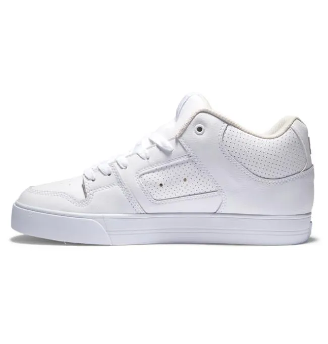 Men Sneakers DC Men039s Pure MID MidTop Shoes WhiteGrey Men Sneakers DC Men039s Pure MID MidTop Shoes WhiteGrey