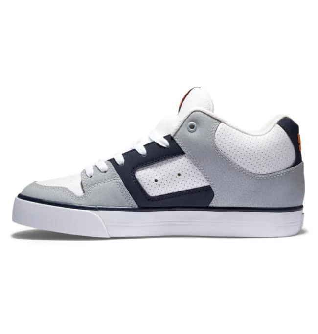 Men Sneakers DC Men039s Pure MID MidTop Shoes WhiteGreyOrange Men Sneakers DC Men039s Pure MID MidTop Shoes WhiteGreyOrange
