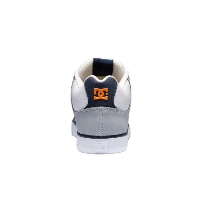 Men Sneakers DC Men039s Pure MID MidTop Shoes WhiteGreyOrange Men Sneakers DC Men039s Pure MID MidTop Shoes WhiteGreyOrange