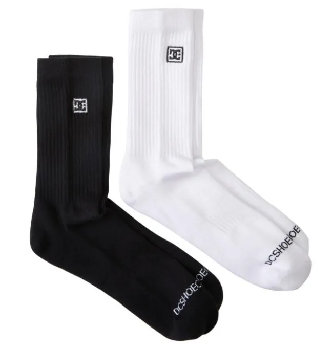 Men Socks DC Men039s DC 2Pack Crew Socks White