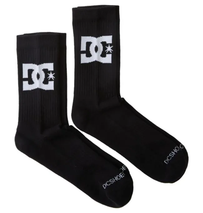 Men Socks DC Men039s DC Star 2Pack Crew Socks Black