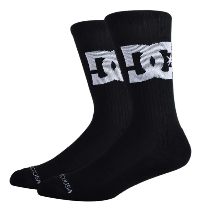 Men Socks DC Men039s DC Star 2Pack Crew Socks Black Men Socks DC Men039s DC Star 2Pack Crew Socks Black