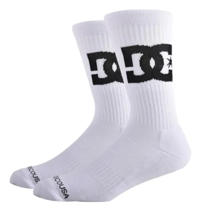Men Socks DC Men039s DC Star 2Pack Crew Socks White Men Socks DC Men039s DC Star 2Pack Crew Socks White