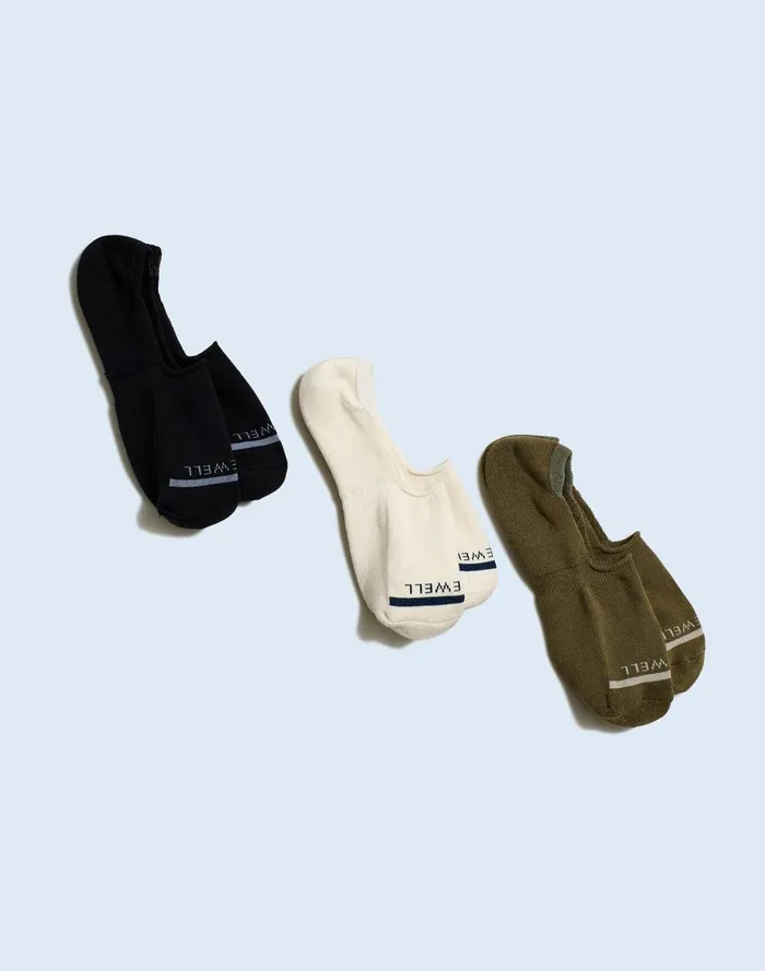 Men Socks Madewell ThreePack MWL Cloudlift NoShow Socks