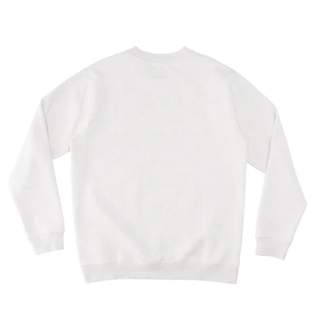 Men Sweatshirts and Hoodies DC Men039s Butter Goods X DC World Crewneck Sweatshirt Snow Heather
