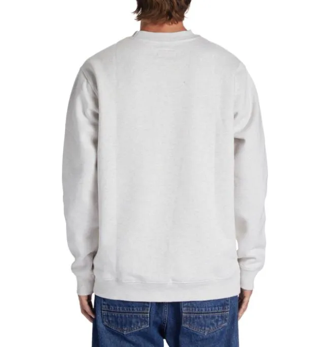 Men Sweatshirts and Hoodies DC Men039s Butter Goods X DC World Crewneck Sweatshirt Snow Heather