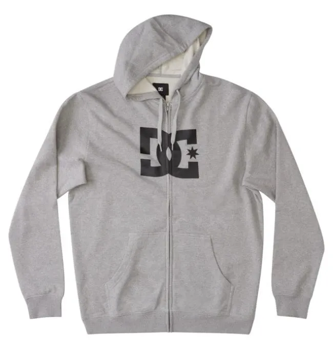 Men Sweatshirts and Hoodies DC Men039s DC Star ZipUp Hoodie Heather Grey
