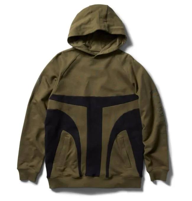 Men Sweatshirts and Hoodies DC Men039s Star Warstrade DC Mando Hoodie Ivy Green Black