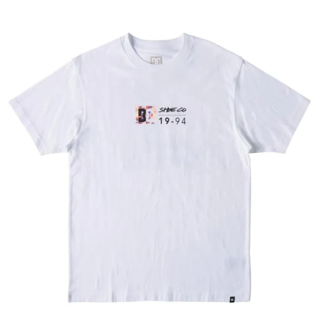 Men TShirts DC Men039s DC Split Star TShirt WhiteWarm Ice Dye