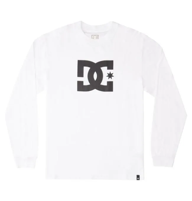 Men TShirts DC Men039s DC Star Long Sleeve TShirt White
