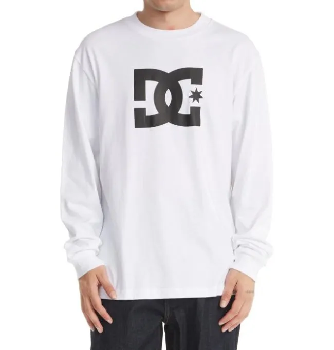 Men TShirts DC Men039s DC Star Long Sleeve TShirt White Men TShirts DC Men039s DC Star Long Sleeve TShirt White