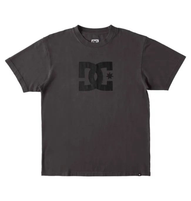 Men TShirts DC Men039s DC Star Pigment Dye TShirt Black Enzyme Wash