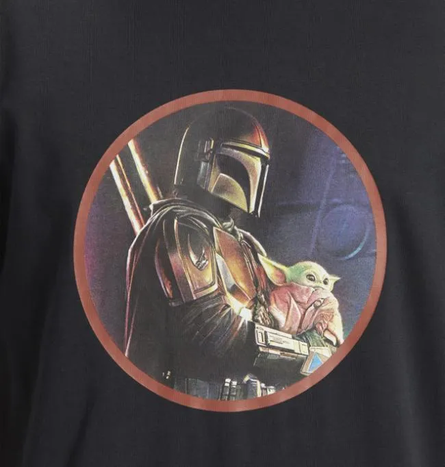 Men TShirts DC Men039s Star Warstrade DC Mando And The Child TShirt Black Pigment Dye Men TShirts DC Men039s Star Warstrade DC Mando And The Child TShirt Black Pigment Dye