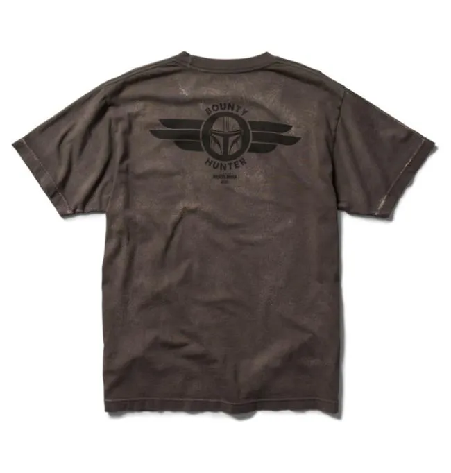 Men TShirts DC Men039s Star Warstrade DC Mando TShirt Dark Shadow Rain Wash